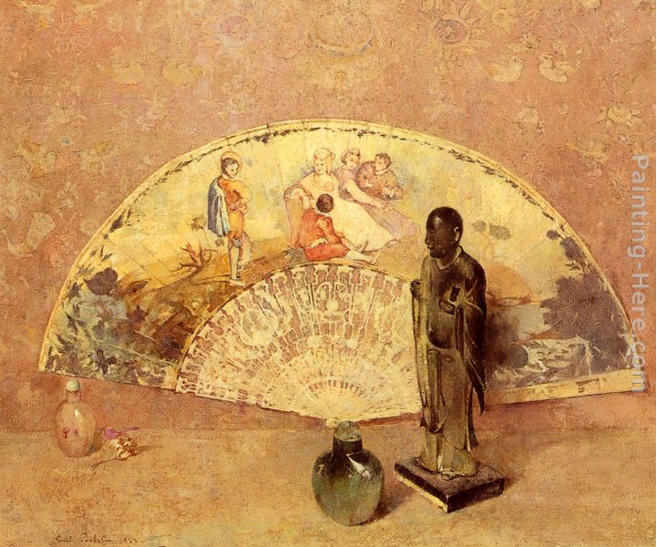 The French Fan painting - Emil Carlsen The French Fan art painting